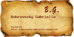Bobrovszky Gabriella névjegykártya