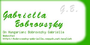 gabriella bobrovszky business card